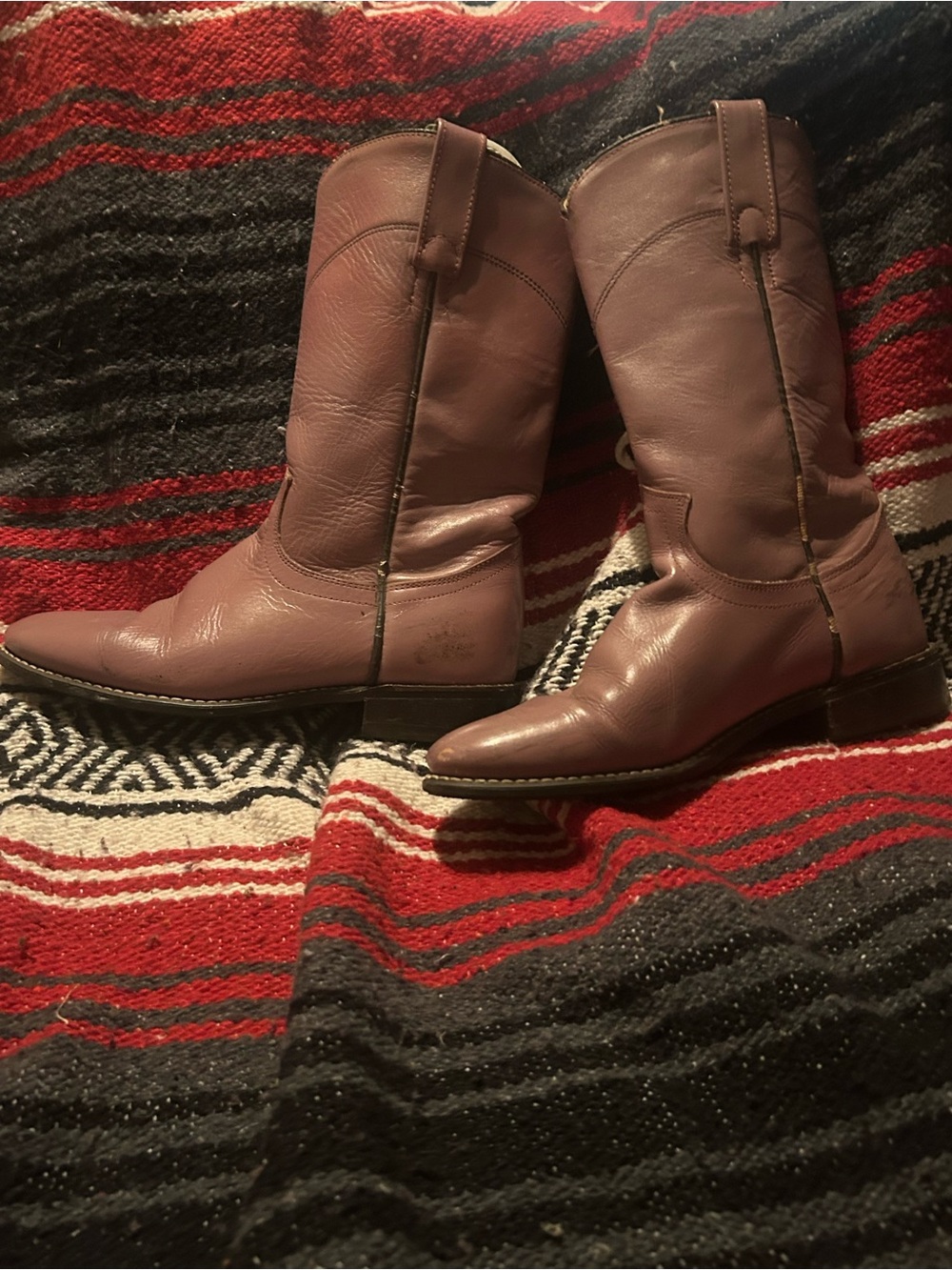 Women's Brown Leather Western Boots - Classic Cowboy Style